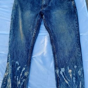 The American heritage denim Distillery Splatter paint style